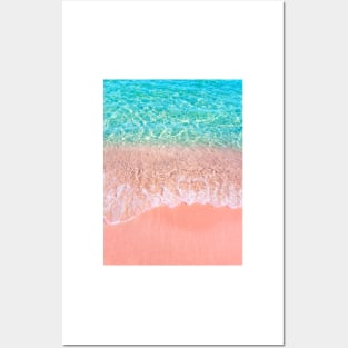 Dreamy seaside photography, water and sand in magical colors Posters and Art